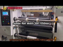 PRY-D1300 ПЛК-управляемая высокоскоростная пластиковая пленка бумаги Jumbo Roll режущая и переворачивающая машина