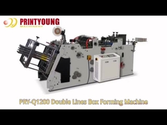PRY-Q1200 Двухлинейная вертикальная машина для формирования гамбургерных коробок с полным сервомотором